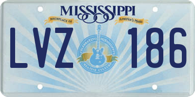 MS license plate LVZ186