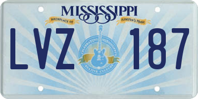 MS license plate LVZ187