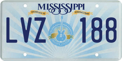 MS license plate LVZ188