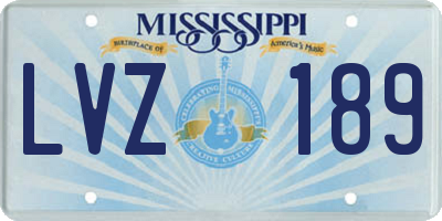 MS license plate LVZ189