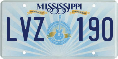 MS license plate LVZ190