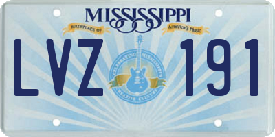 MS license plate LVZ191
