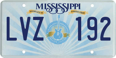 MS license plate LVZ192