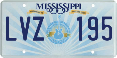 MS license plate LVZ195