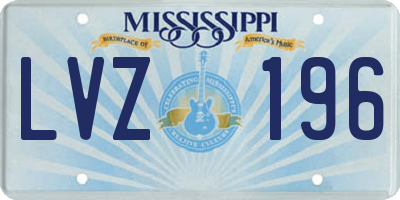 MS license plate LVZ196