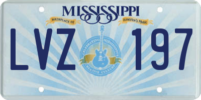 MS license plate LVZ197