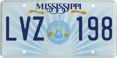 MS license plate LVZ198