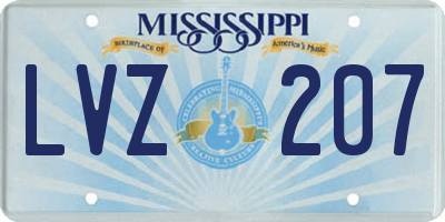 MS license plate LVZ207