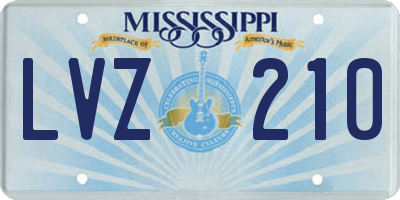 MS license plate LVZ210