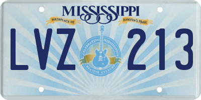 MS license plate LVZ213