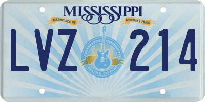 MS license plate LVZ214