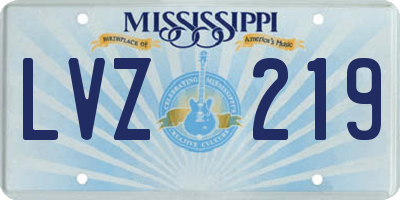 MS license plate LVZ219