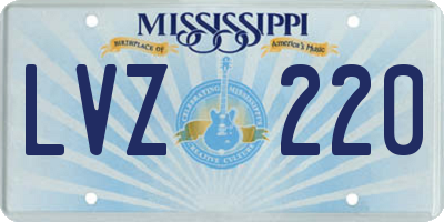 MS license plate LVZ220