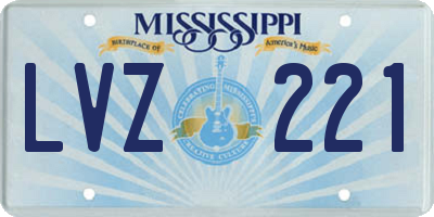 MS license plate LVZ221