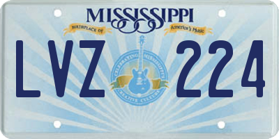 MS license plate LVZ224
