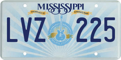 MS license plate LVZ225