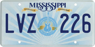 MS license plate LVZ226