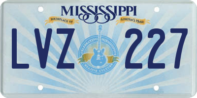 MS license plate LVZ227