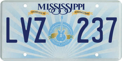 MS license plate LVZ237