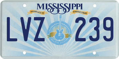 MS license plate LVZ239