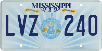MS license plate LVZ240