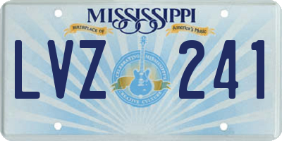 MS license plate LVZ241