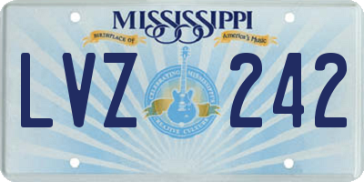 MS license plate LVZ242
