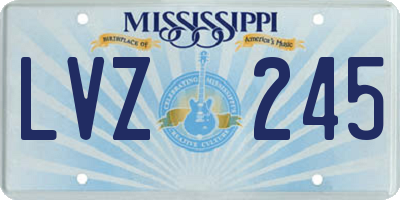 MS license plate LVZ245