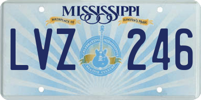 MS license plate LVZ246