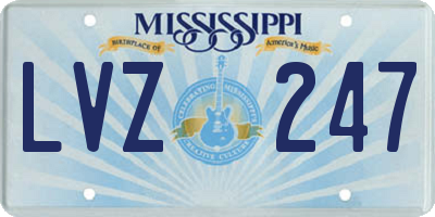 MS license plate LVZ247