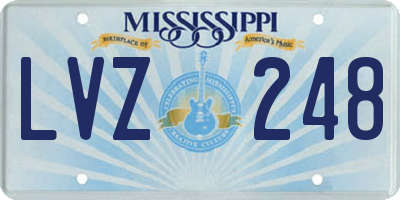 MS license plate LVZ248