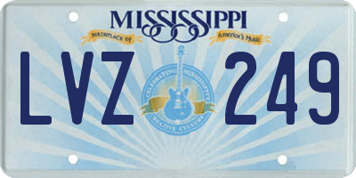 MS license plate LVZ249
