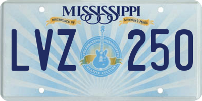 MS license plate LVZ250