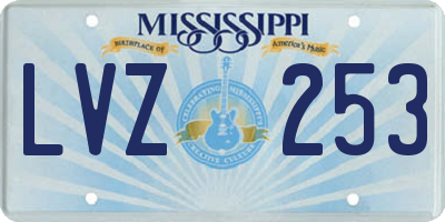 MS license plate LVZ253
