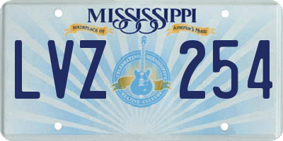 MS license plate LVZ254