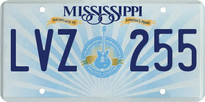 MS license plate LVZ255