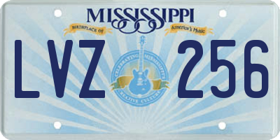 MS license plate LVZ256