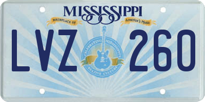 MS license plate LVZ260