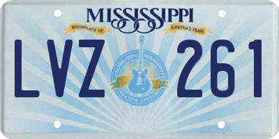 MS license plate LVZ261