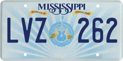 MS license plate LVZ262