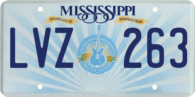 MS license plate LVZ263