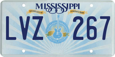 MS license plate LVZ267
