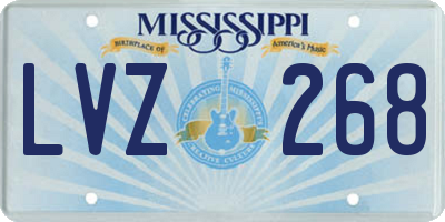 MS license plate LVZ268