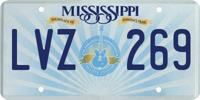MS license plate LVZ269