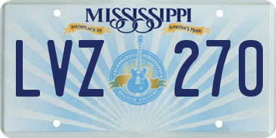 MS license plate LVZ270
