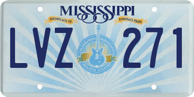 MS license plate LVZ271