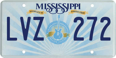 MS license plate LVZ272
