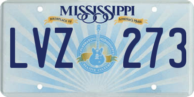 MS license plate LVZ273