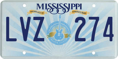 MS license plate LVZ274