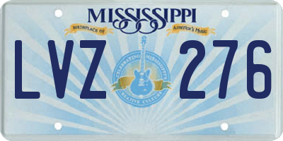 MS license plate LVZ276